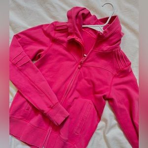 vintage lululemon coral pink zip up hoodie